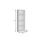 71" White Wood Four Tier Bookcase