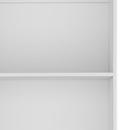 71" White Wood Four Tier Bookcase