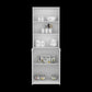 71" White Wood Three Tier Bookcase with Two Doors