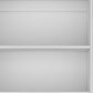 71" White Wood Three Tier Bookcase with Two Doors