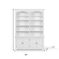 65" White Solid Wood Frame Dining Hutch With Fourteen Shelves