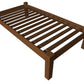 Brown Solid Wood Twin Bed Frame
