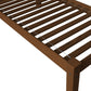 Brown Solid Wood Twin Bed Frame