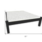 Black Solid Wood Twin Bed Frame