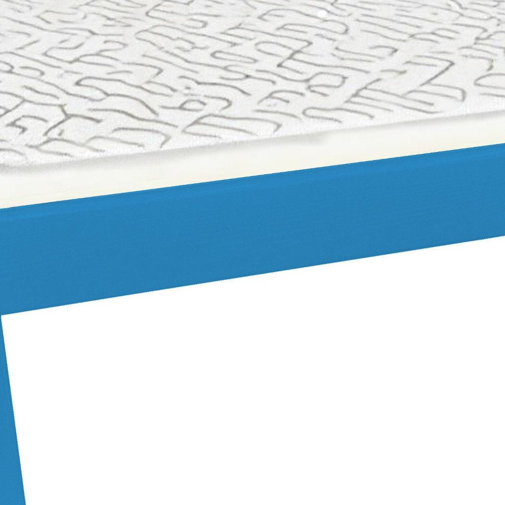 Caribbean Blue Solid Wood Twin Bed Frame