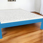 Caribbean Blue Solid Wood Twin Bed Frame