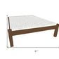 Brown Solid Wood Twin Bed Frame