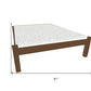 Brown Solid Wood Twin Bed Frame