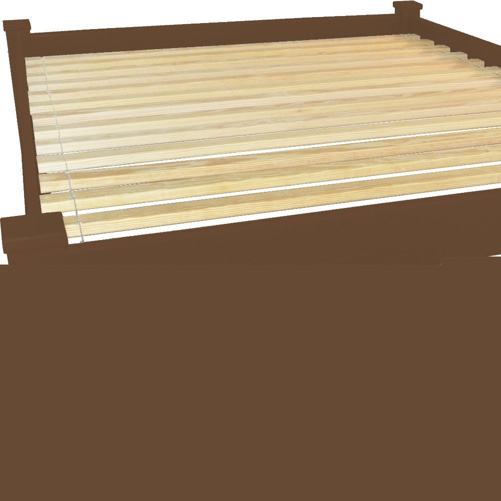 Brown Solid Wood Twin Bed Frame