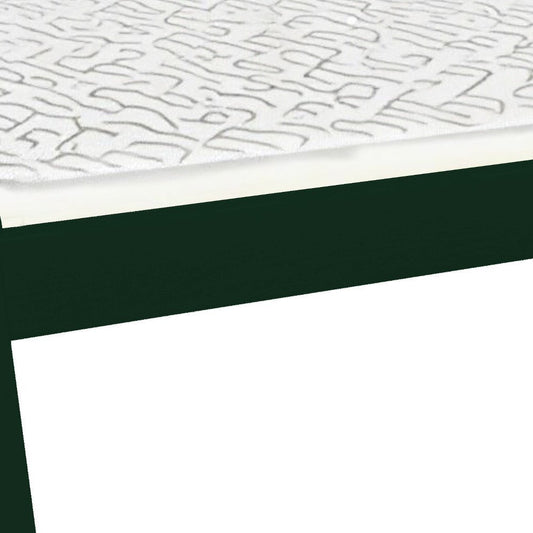 Dark Green Solid Wood Twin Bed Frame