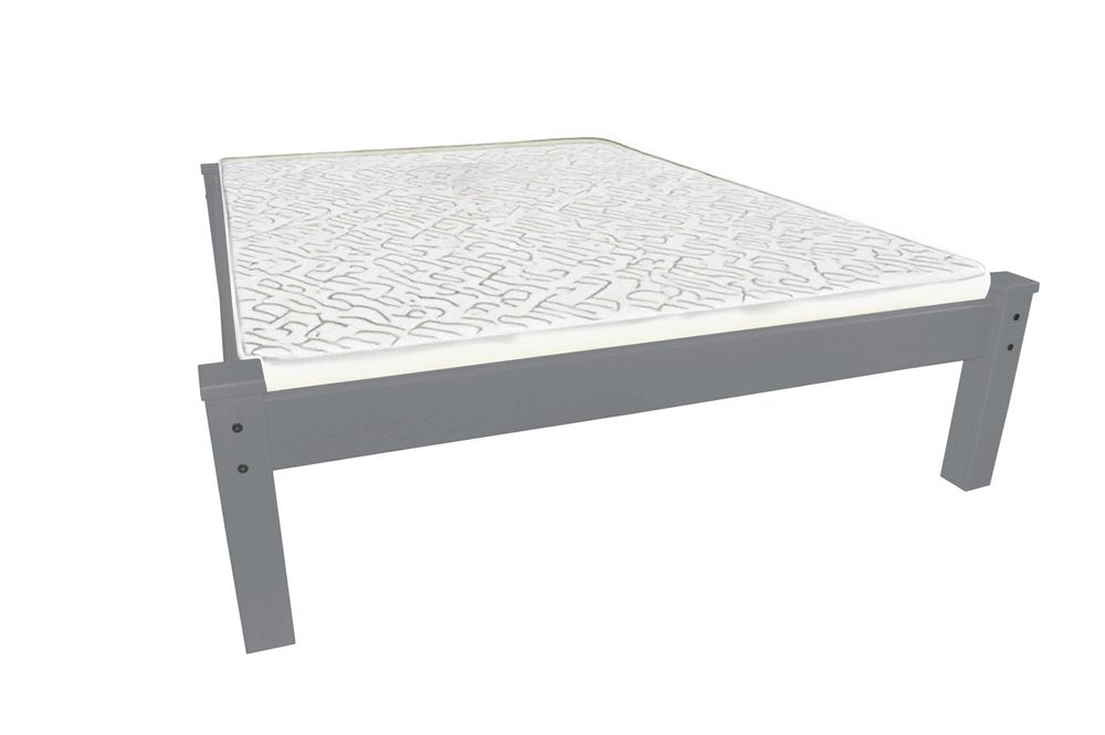 Gray Solid Wood Twin Bed Frame