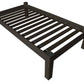 Dark Brown Solid Wood Twin Bed Frame