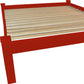 Red Solid Wood Twin Bed Frame