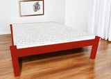 Red Solid Wood Twin Bed Frame