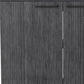 35" X 39" Dark Gray And Silver Stainless Steel and Wood Utility Cabinet With Sink