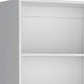 Set of Two White Wood Five Tier Modular Bookcase with Two Doors