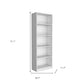Set of Three White Wood Five Tier Modular Bookcase