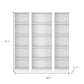 Set of Three White Wood Five Tier Modular Bookcase