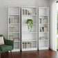 Set of Three White Wood Five Tier Modular Bookcase