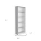 Set of Two White Wood Nine Tier Modular Bookcase