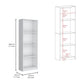 Set of Two White Wood Nine Tier Modular Bookcase