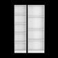 Set of Two White Wood Nine Tier Modular Bookcase