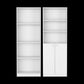 Set of Two White Wood Seven Tier Modular Bookcase with Two Doors