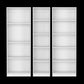 Set of Three White Wood Fourteen Tier Modular Bookcase
