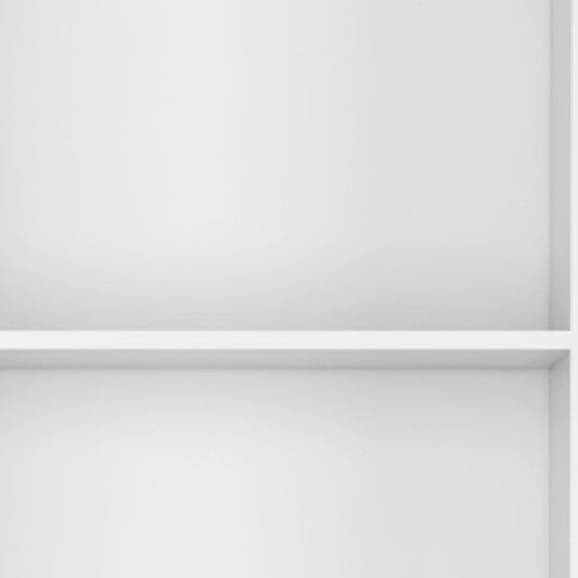 Set of Three White Wood Fourteen Tier Modular Bookcase