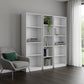 Set of Three White Wood Fourteen Tier Modular Bookcase