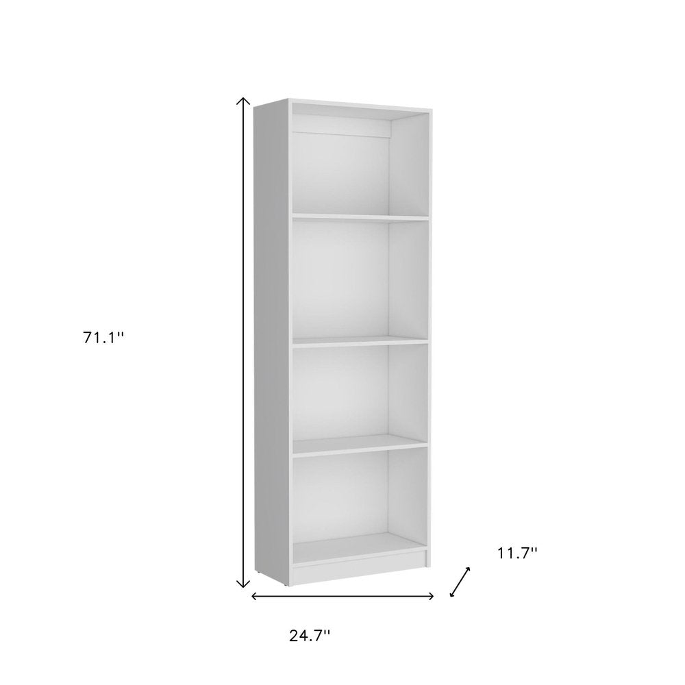 Set of Three White Wood Thirteen Tier Modular Bookcase