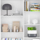 Set of Three White Wood Thirteen Tier Modular Bookcase
