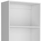 Set of Three White Wood Eleven Tier Modular Bookcase with Two Doors
