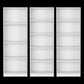 Set of Three White Wood Fourteen Tier Modular Bookcase