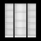 Set of Three White Wood Fourteen Tier Modular Bookcase