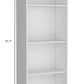 Set of Three White Wood Ten Tier Modular Bookcase with Four Doors