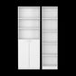 Set of Two White Wood Five Tier Modular Bookcase with Two Doors
