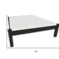 Black Solid Wood Full Bed Frame