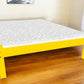 Canary Yellow Solid Wood Full Bed Frame