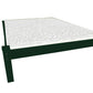 Dark Green Solid Wood Full Bed Frame