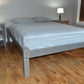 Gray Solid Wood Full Bed Frame