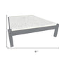 Gray Solid Wood Full Bed Frame