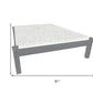 Gray Solid Wood Full Bed Frame