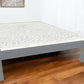 Gray Solid Wood Full Bed Frame