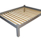 Gray Solid Wood Full Bed Frame