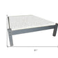 Gray Solid Wood Full Bed Frame