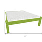 Lime Green Solid Wood Full Bed Frame