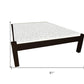 Dark Brown Solid Wood Full Bed Frame