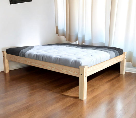 Natural Solid Wood Full Bed Frame