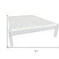 White Solid Wood Full Bed Frame